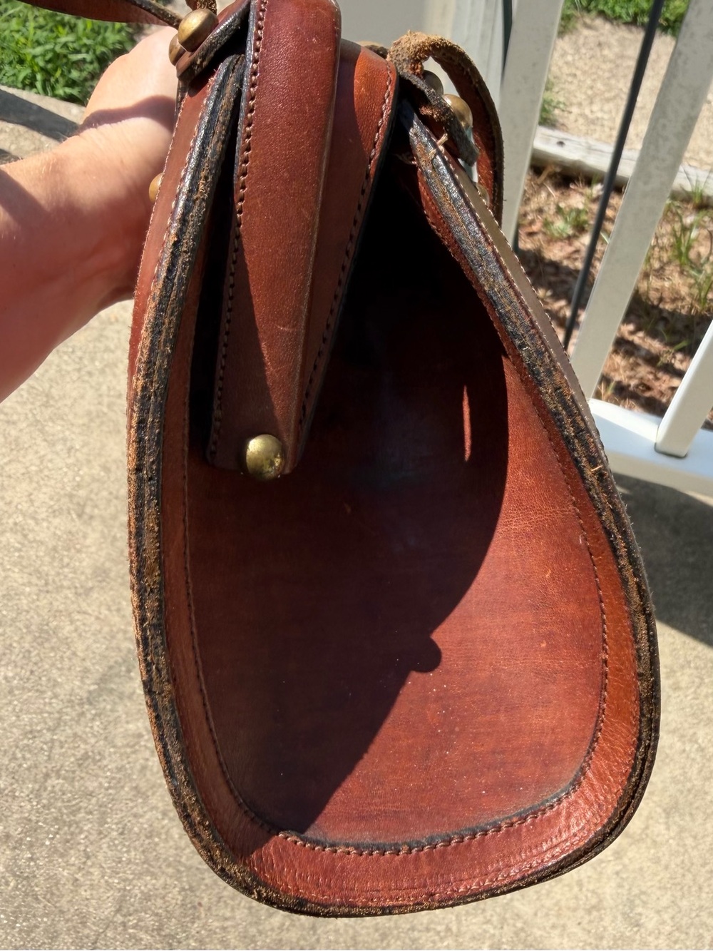👜✨🤎 Rare Authentic Vintage 1970 John Romain Brown Leather Doctor Handbag 🤎✨👜 - Picture 14 of 16